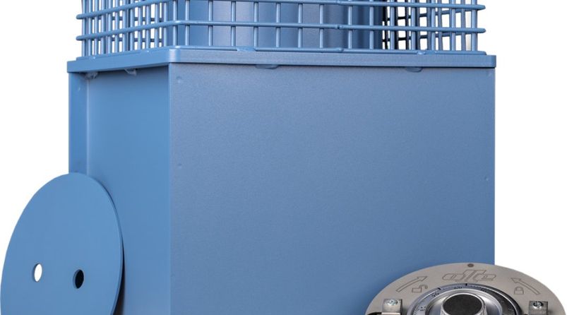 caja fuerte azul